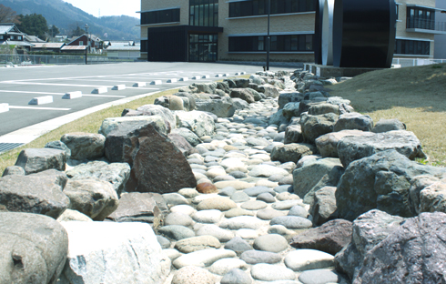 鳴鹿大堰  流路工